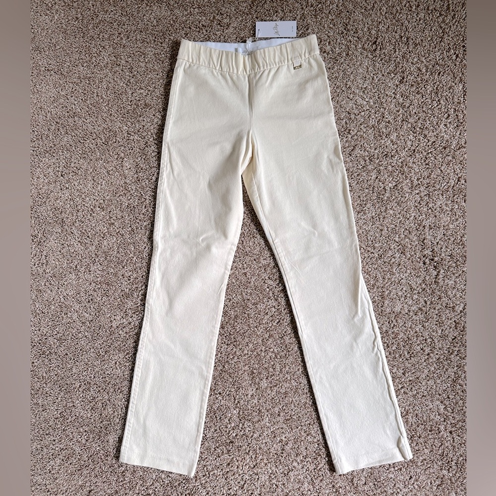 NWT Lilly Pulitzer Declynn High Rise Straight Leg Pant Crème Brûlée Size 4